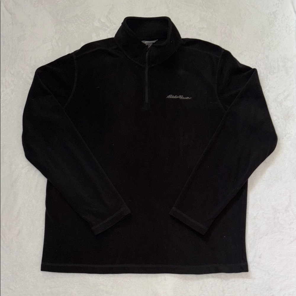 Eddie Bauer Black size large Half-Zip Fleece Pullover